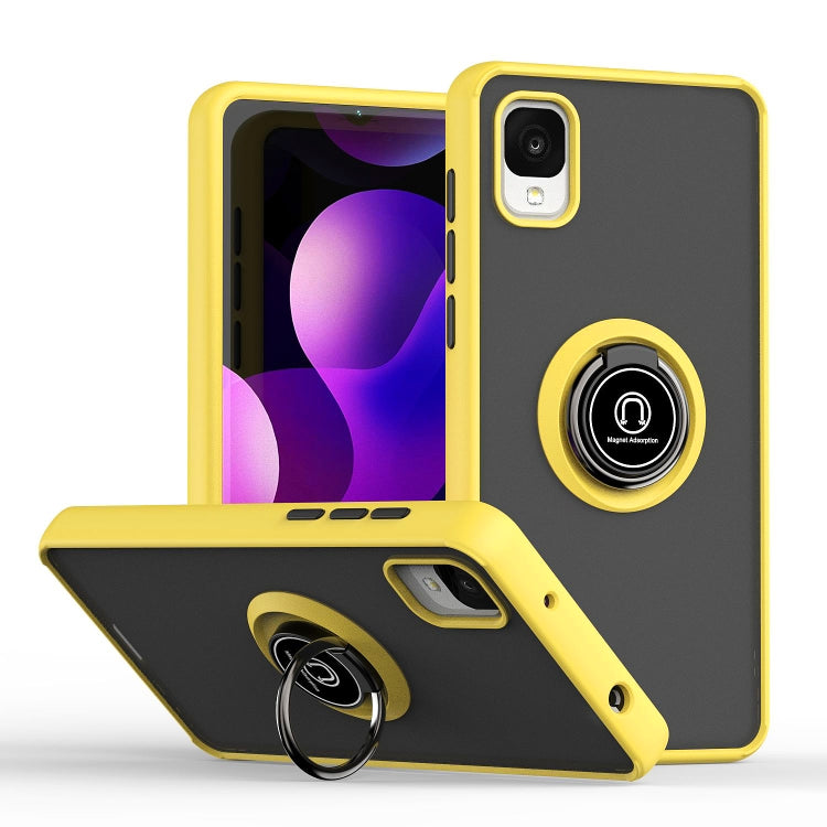 For TCL ION z Q Shadow 1 Series TPU + PC Phone Case with Ring Holder