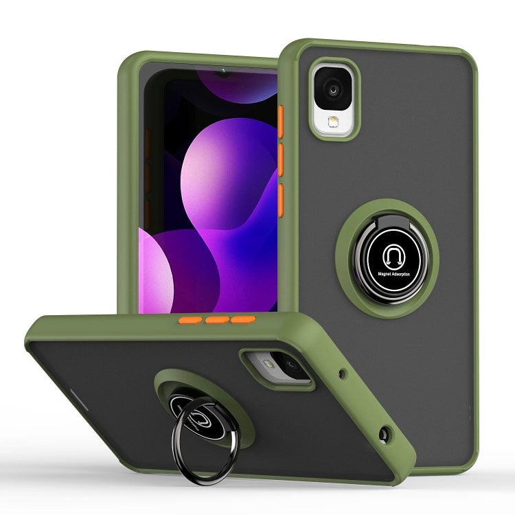 For TCL ION z Q Shadow 1 Series TPU + PC Phone Case with Ring Holder