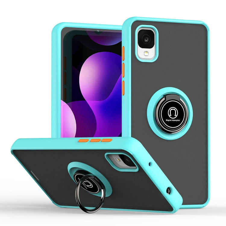 For TCL ION z Q Shadow 1 Series TPU + PC Phone Case with Ring Holder