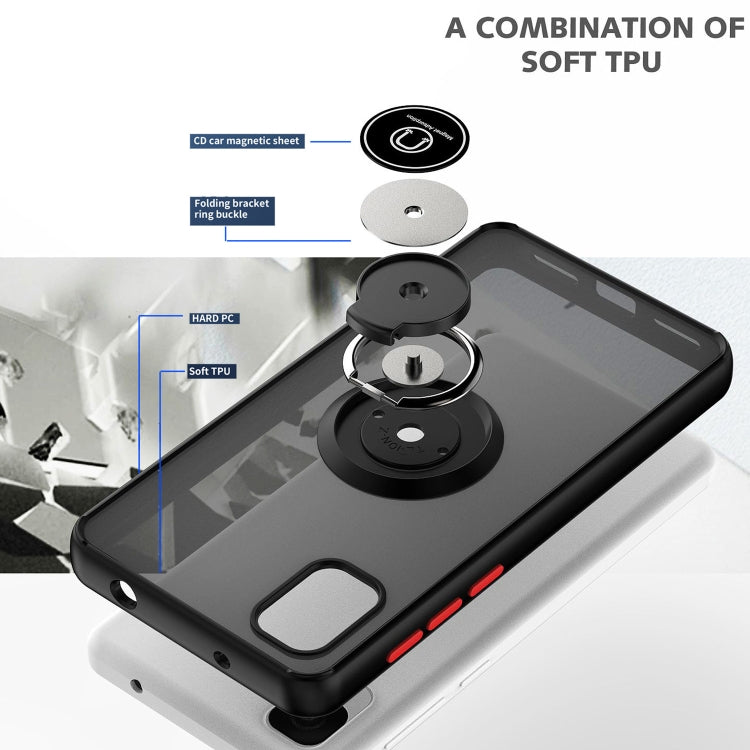 For TCL ION z Q Shadow 1 Series TPU + PC Phone Case with Ring Holder