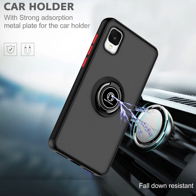 For TCL ION z Q Shadow 1 Series TPU + PC Phone Case with Ring Holder