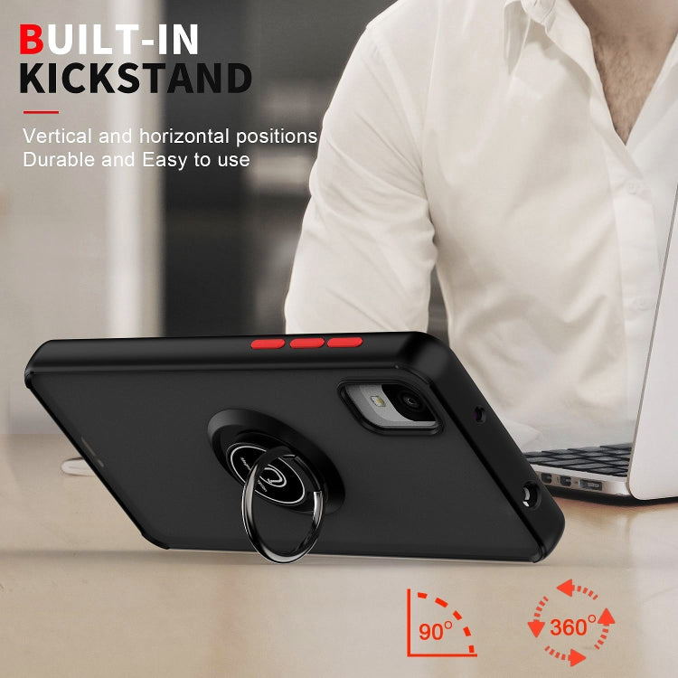 For TCL ION z Q Shadow 1 Series TPU + PC Phone Case with Ring Holder