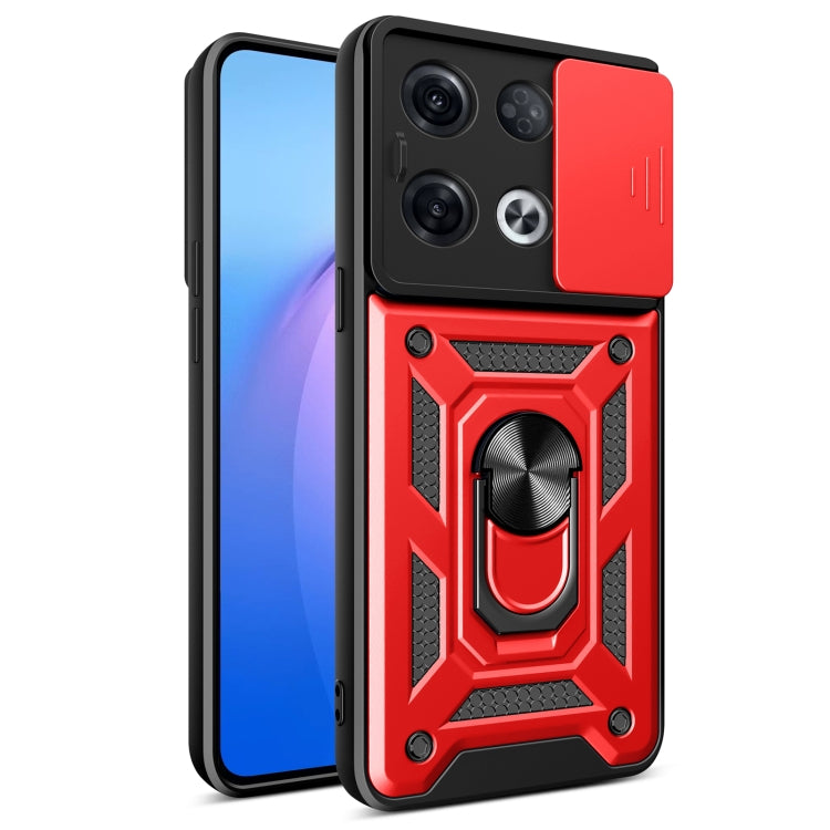 For OPPO Reno8 Pro+ 5G Sliding Camera Cover Design TPU+PC Phone Case