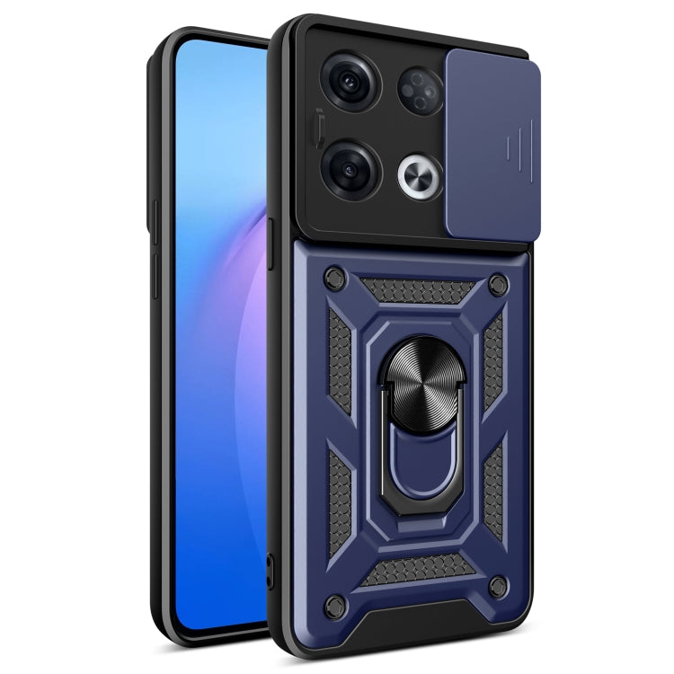 For OPPO Reno8 Pro+ 5G Sliding Camera Cover Design TPU+PC Phone Case