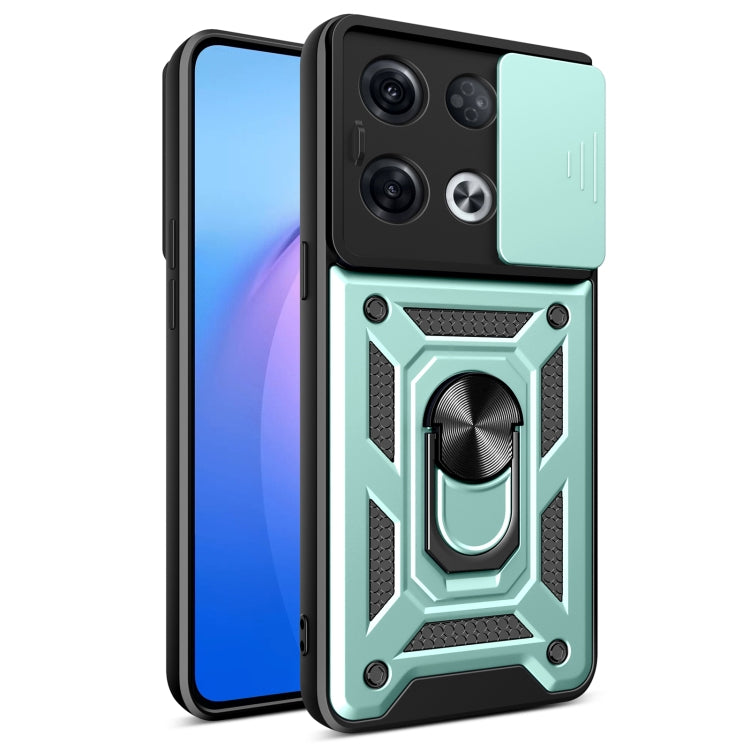 For OPPO Reno8 Pro+ 5G Sliding Camera Cover Design TPU+PC Phone Case