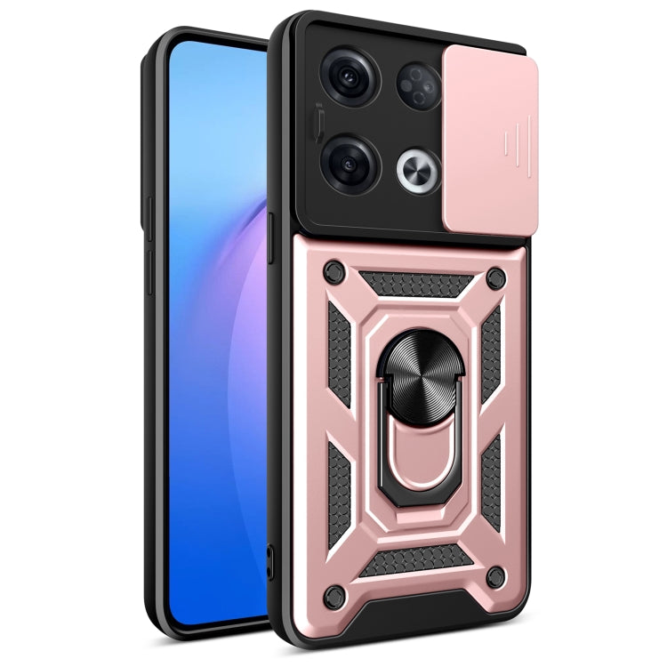 For OPPO Reno8 Pro+ 5G Sliding Camera Cover Design TPU+PC Phone Case