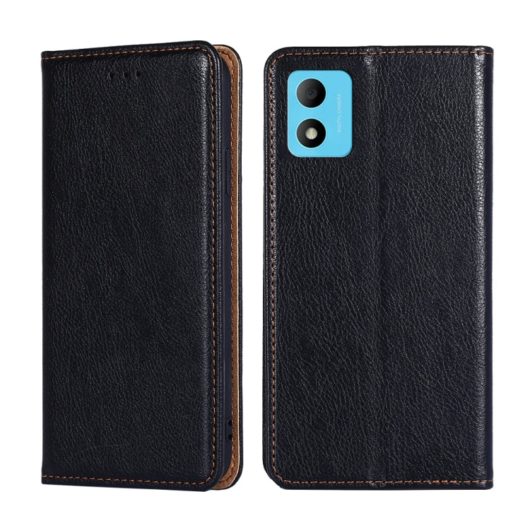 For TCL 305i Gloss Oil Solid Color Magnetic Leather Phone Case