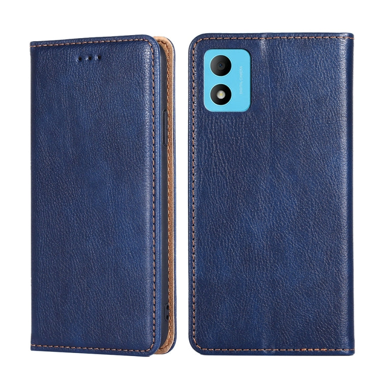 For TCL 305i Gloss Oil Solid Color Magnetic Leather Phone Case