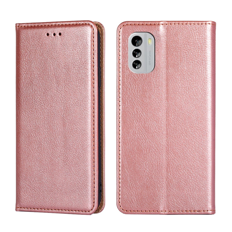 For Nokia G60 5G Gloss Oil Solid Color Magnetic Leather Phone Case