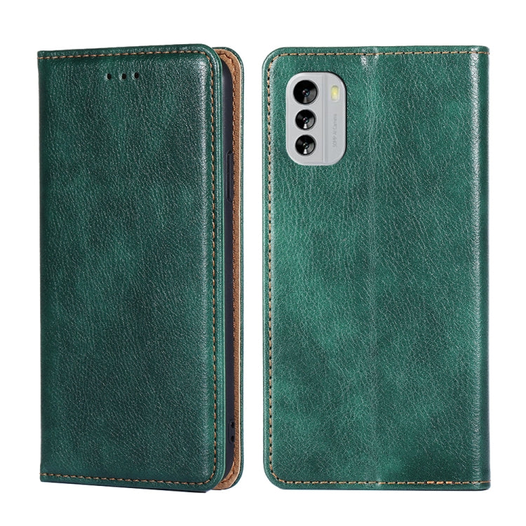 For Nokia G60 5G Gloss Oil Solid Color Magnetic Leather Phone Case