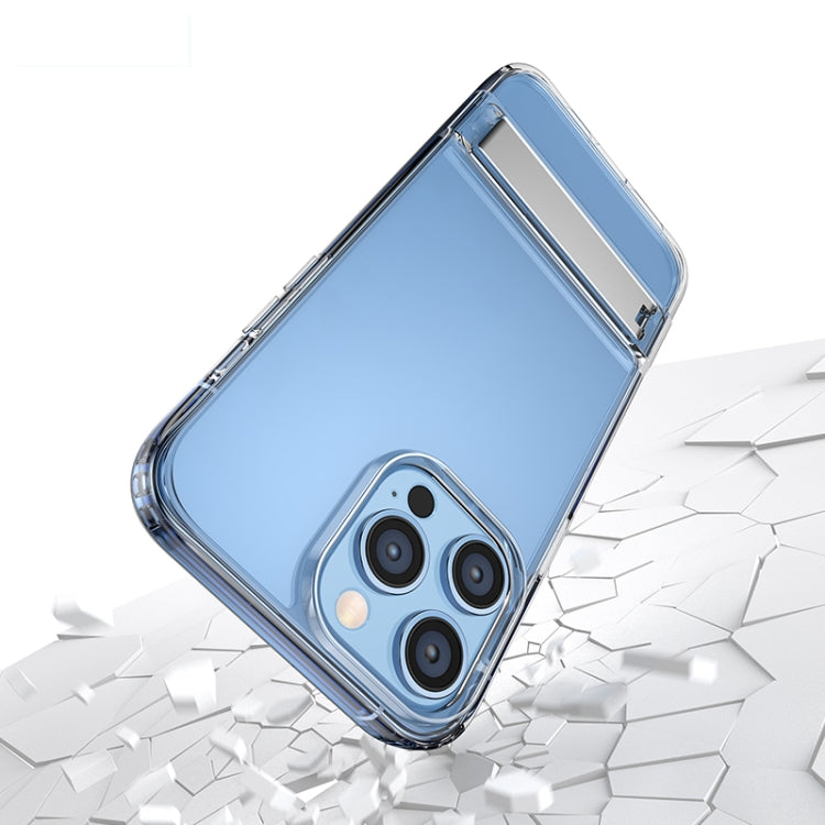 For iPhone 14 Pro USAMS US-BH809 Wingy Series Invisible Holder Phone Case(Transparent)