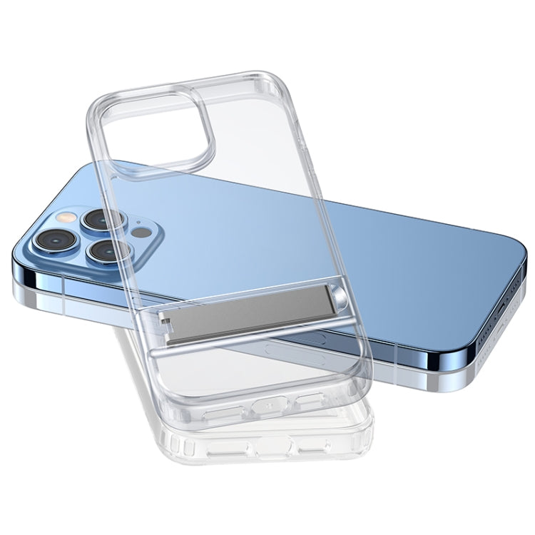 For iPhone 14 Pro USAMS US-BH809 Wingy Series Invisible Holder Phone Case(Transparent)