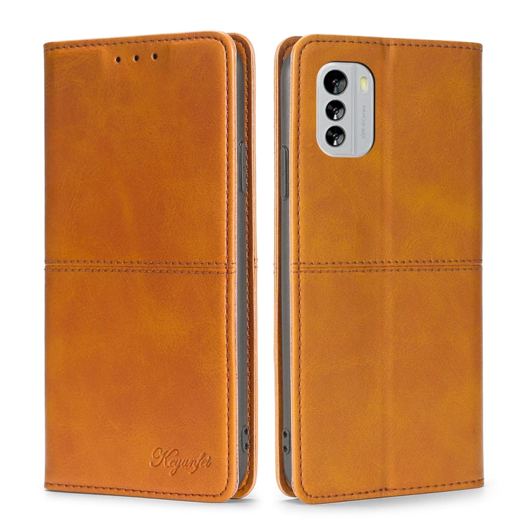 For Nokia G60 5G Cow Texture Magnetic Horizontal Flip Leather Phone Case