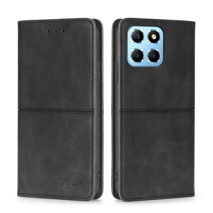 For Honor X8 5G/X6 Cow Texture Magnetic Horizontal Flip Leather Phone Case