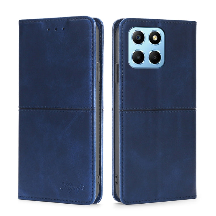 For Honor X8 5G/X6 Cow Texture Magnetic Horizontal Flip Leather Phone Case