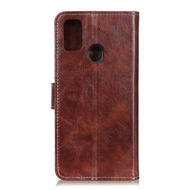 For Galaxy A21s Retro Crazy Horse Texture Horizontal Flip Leather Case with Holder & Card Slots & Photo Frame & Wallet
