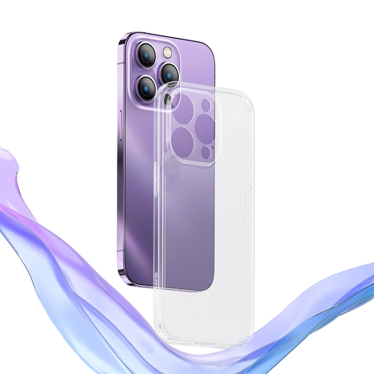 For iPhone 14 Plus USAMS US-BH831 Crystal Series Precision Hole Phone Case(Transparent)