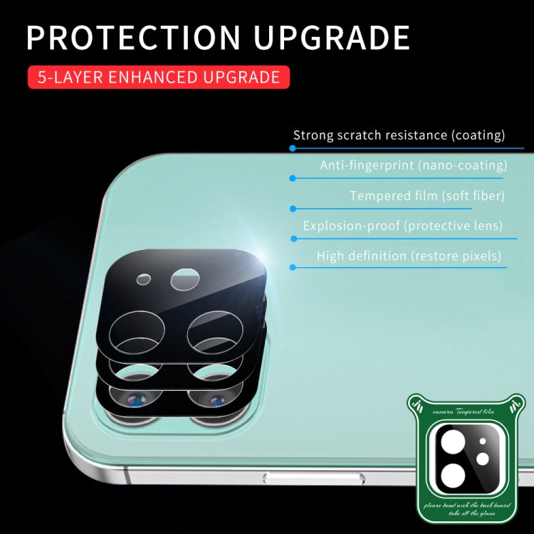 For iPhone 12 Silk Screen Luminous Ring Back Camera Lens Film