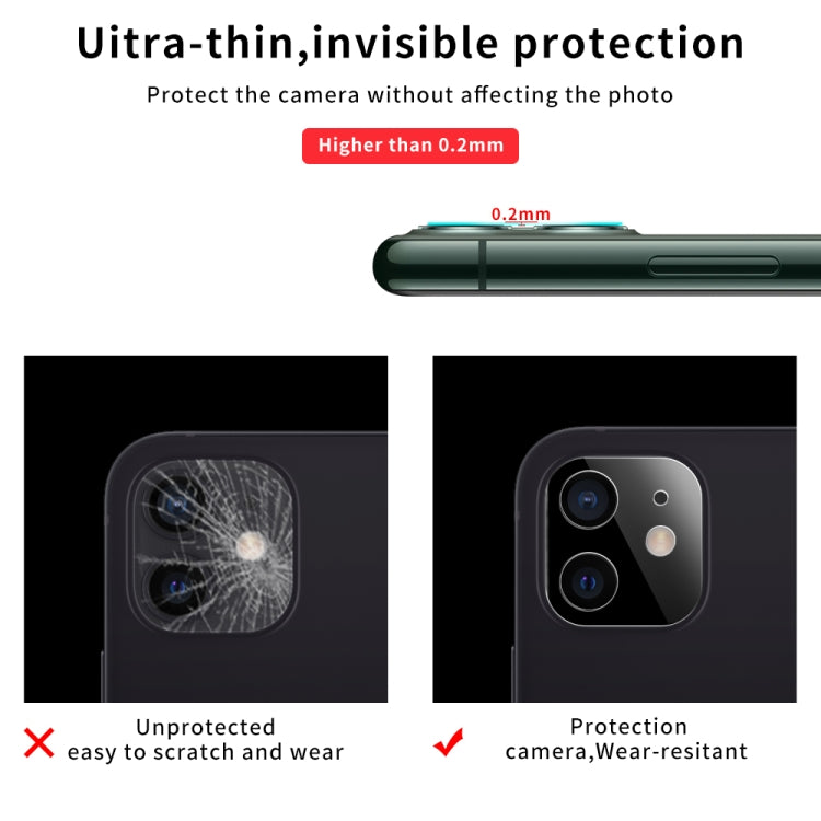 For iPhone 12 Silk Screen Luminous Ring Back Camera Lens Film