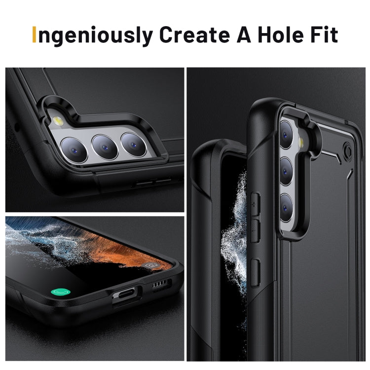 For Samsung Galaxy S22 5G 2 in 1 Soft TPU Hard PC Phone Case