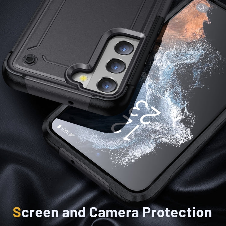 For Samsung Galaxy S22 5G 2 in 1 Soft TPU Hard PC Phone Case