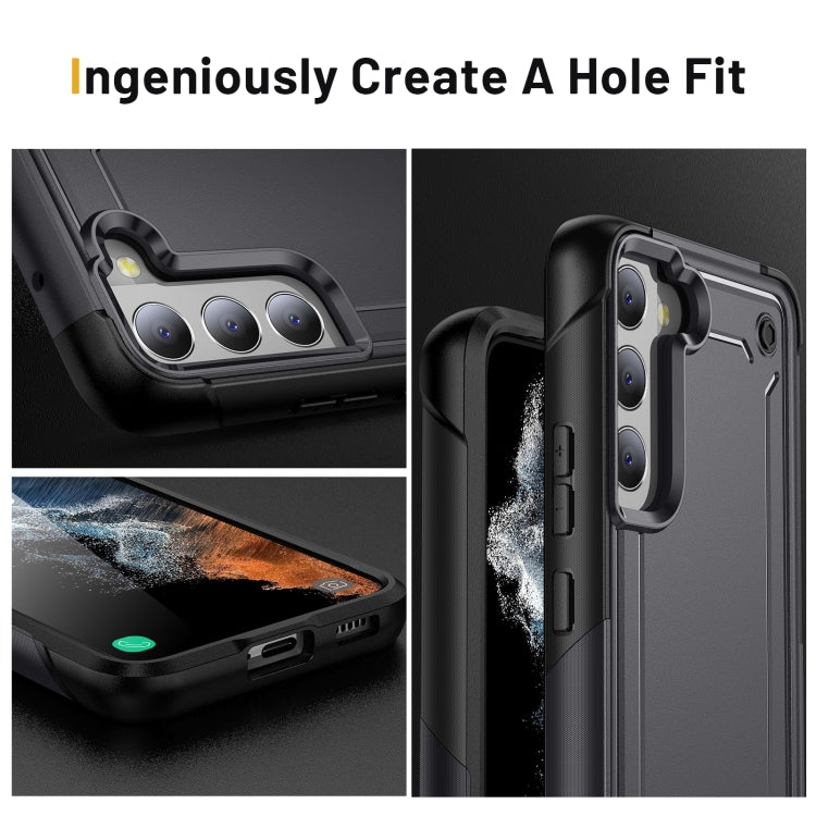 For Samsung Galaxy S22 5G 2 in 1 Soft TPU Hard PC Phone Case