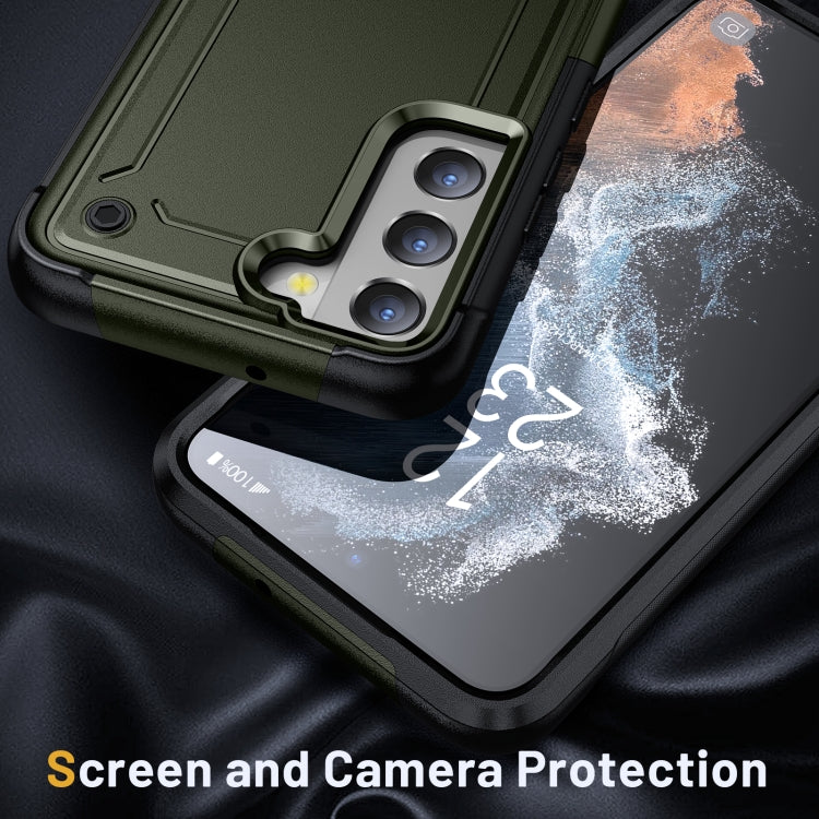 For Samsung Galaxy S22 5G 2 in 1 Soft TPU Hard PC Phone Case