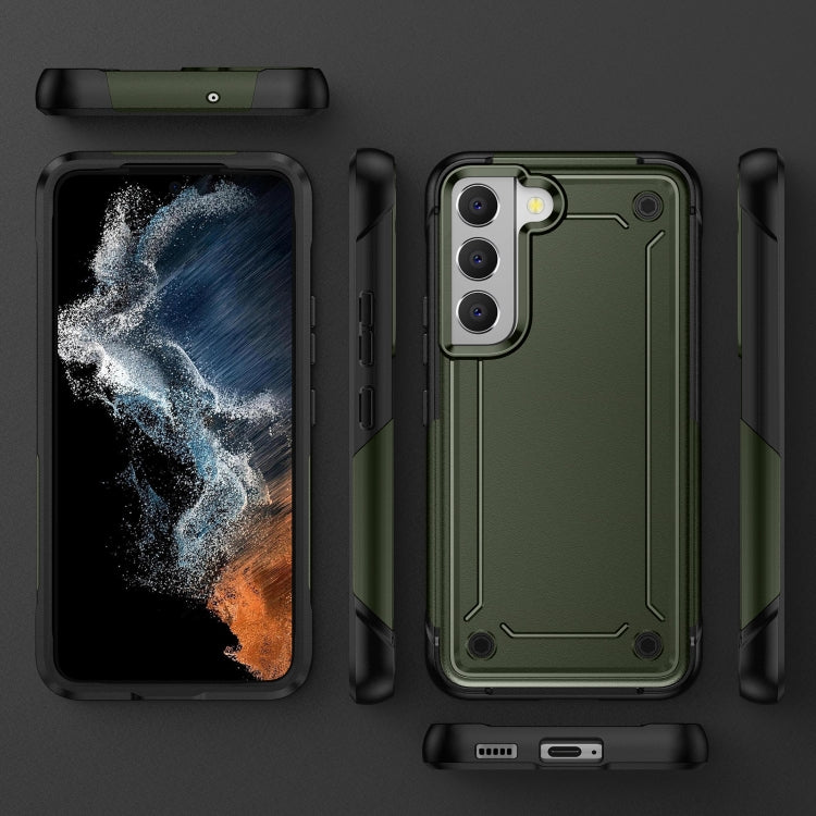 For Samsung Galaxy S22 5G 2 in 1 Soft TPU Hard PC Phone Case