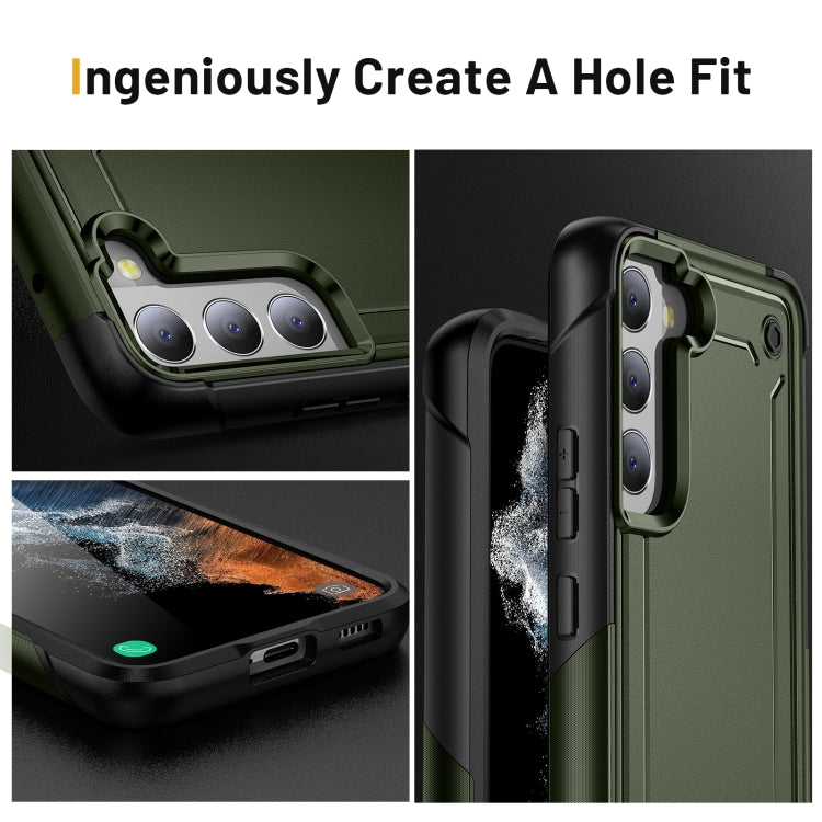 For Samsung Galaxy S22 5G 2 in 1 Soft TPU Hard PC Phone Case