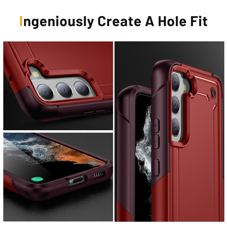 For Samsung Galaxy S22+ 5G 2 in 1 Soft TPU Hard PC Phone Case
