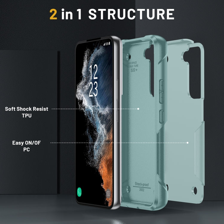For Samsung Galaxy S22+ 5G 2 in 1 Soft TPU Hard PC Phone Case