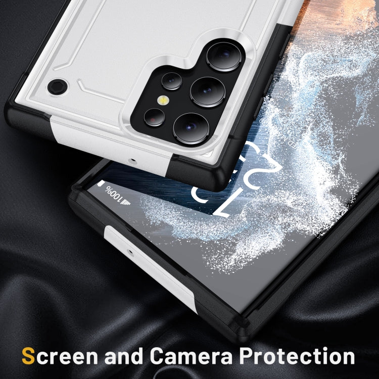 For Samsung Galaxy S22 Ultra 5G 2 in 1 Soft TPU Hard PC Phone Case