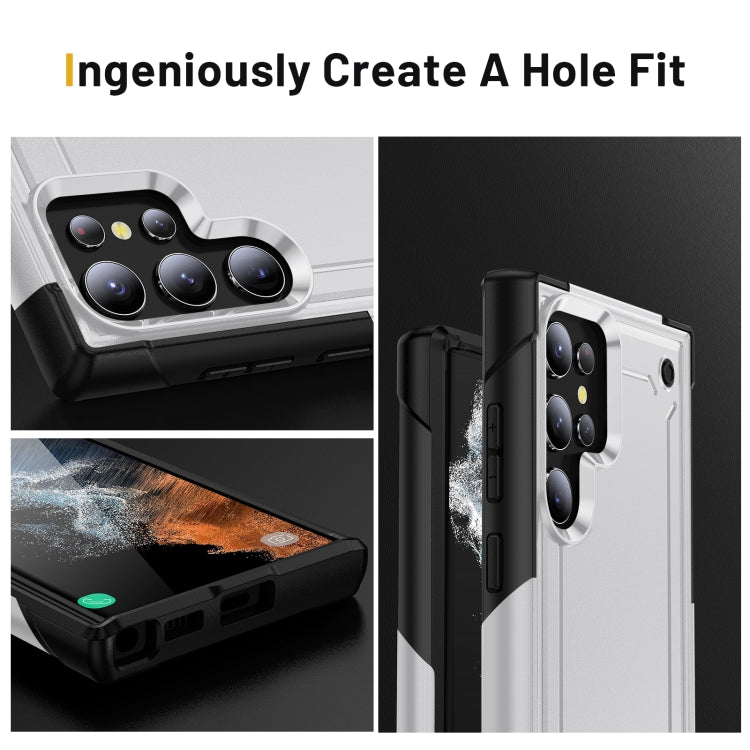 For Samsung Galaxy S22 Ultra 5G 2 in 1 Soft TPU Hard PC Phone Case