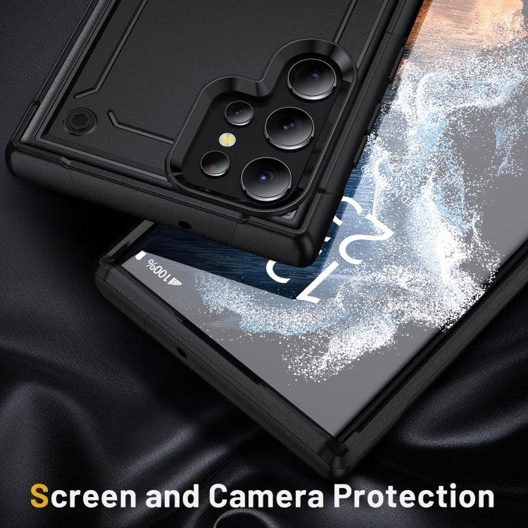 For Samsung Galaxy S22 Ultra 5G 2 in 1 Soft TPU Hard PC Phone Case