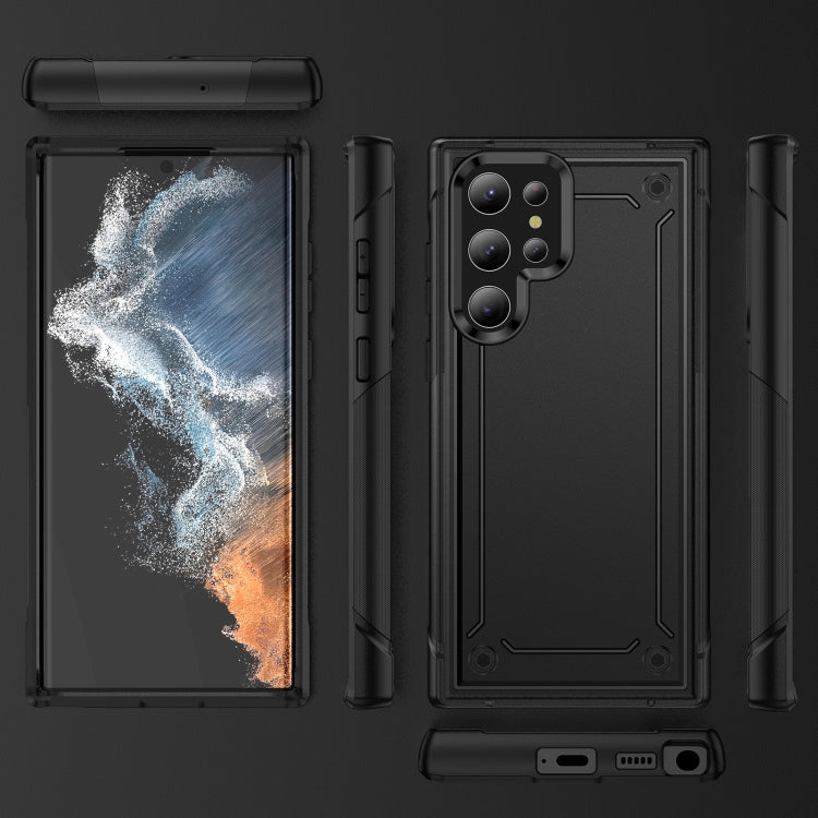For Samsung Galaxy S22 Ultra 5G 2 in 1 Soft TPU Hard PC Phone Case