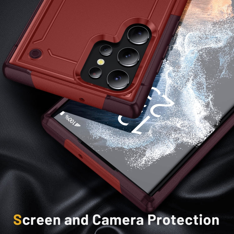 For Samsung Galaxy S22 Ultra 5G 2 in 1 Soft TPU Hard PC Phone Case