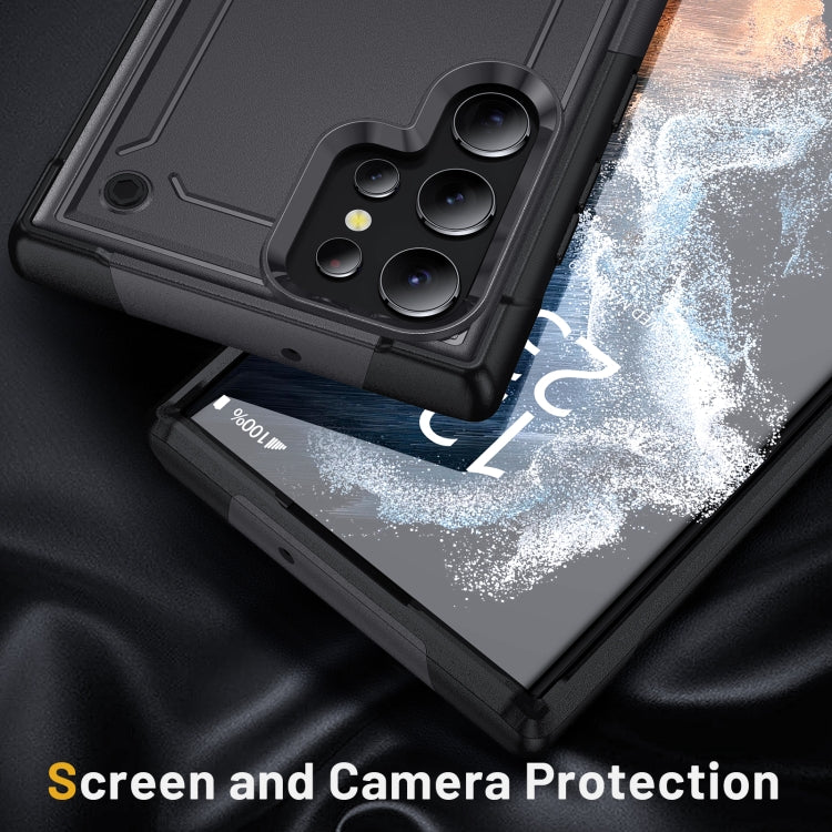 For Samsung Galaxy S22 Ultra 5G 2 in 1 Soft TPU Hard PC Phone Case