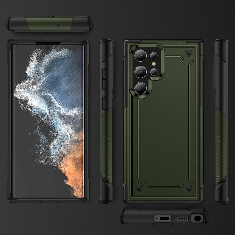 For Samsung Galaxy S22 Ultra 5G 2 in 1 Soft TPU Hard PC Phone Case