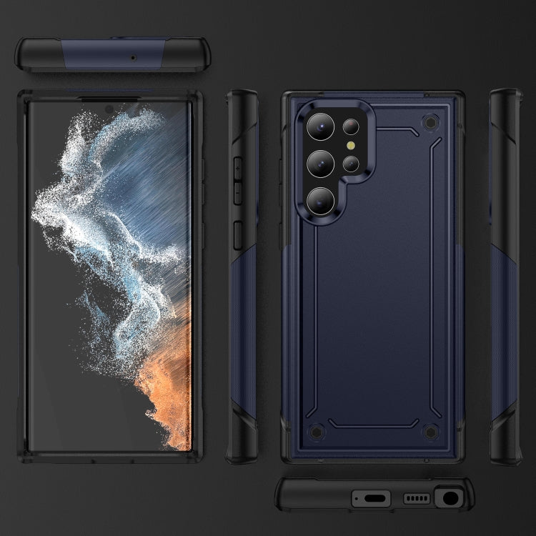 For Samsung Galaxy S22 Ultra 5G 2 in 1 Soft TPU Hard PC Phone Case