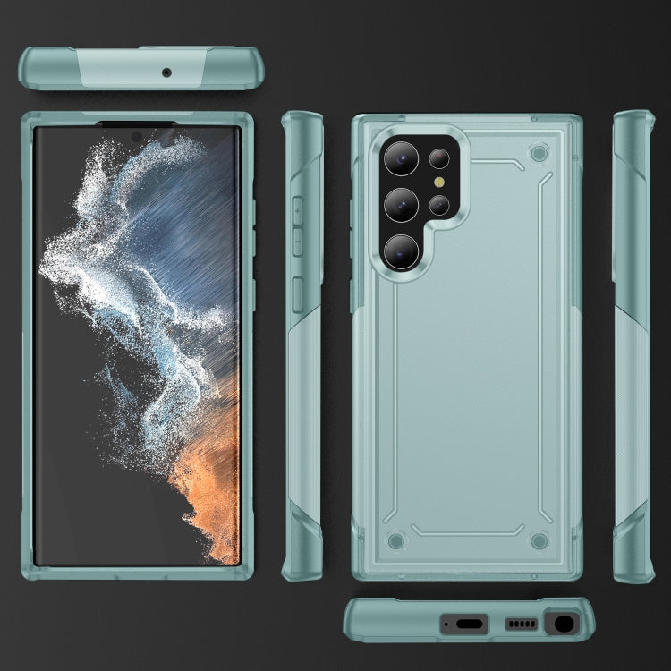 For Samsung Galaxy S22 Ultra 5G 2 in 1 Soft TPU Hard PC Phone Case