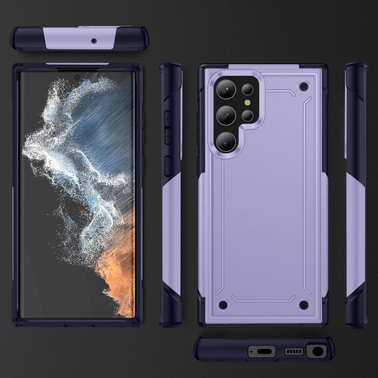 For Samsung Galaxy S22 Ultra 5G 2 in 1 Soft TPU Hard PC Phone Case