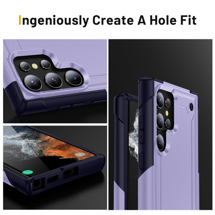 For Samsung Galaxy S22 Ultra 5G 2 in 1 Soft TPU Hard PC Phone Case