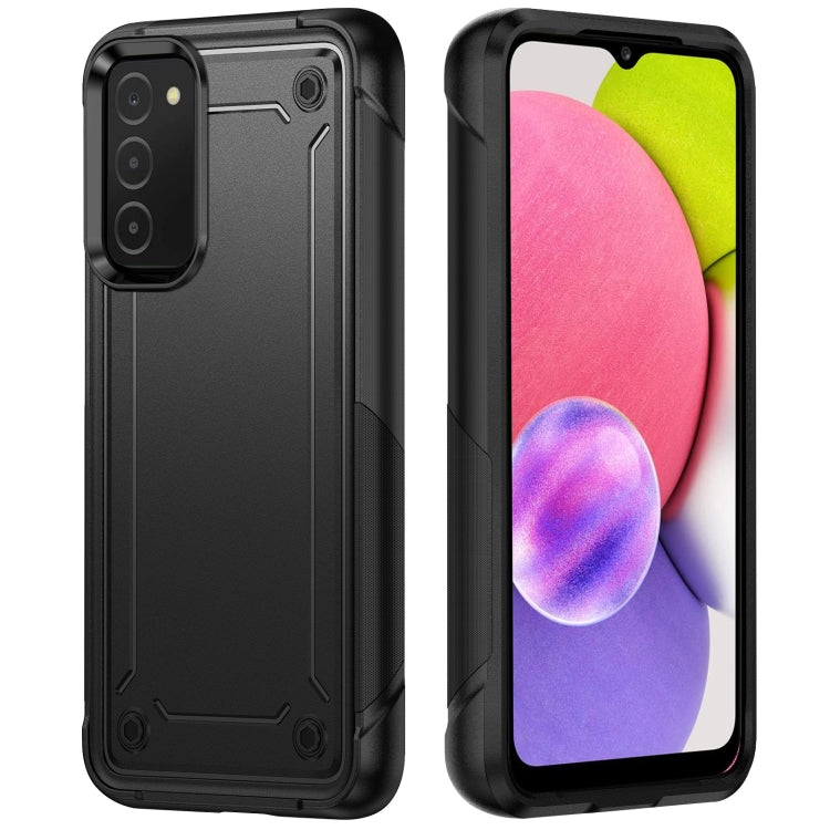 For Samsung Galaxy A03s 164mm India 2 in 1 Soft TPU Hard PC Phone Case