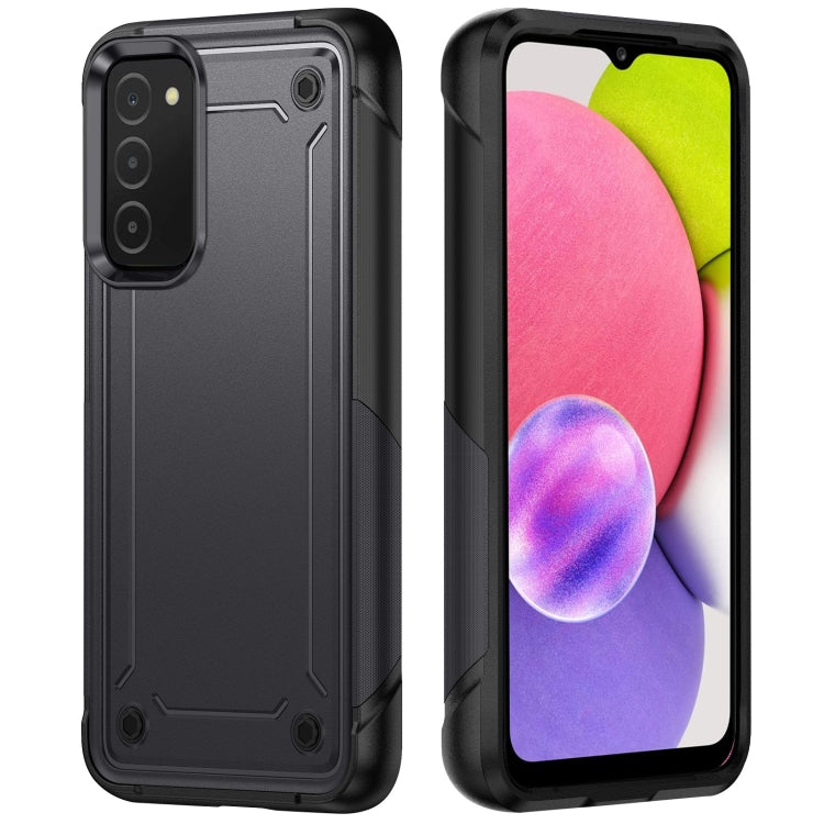 For Samsung Galaxy A03s 164mm India 2 in 1 Soft TPU Hard PC Phone Case