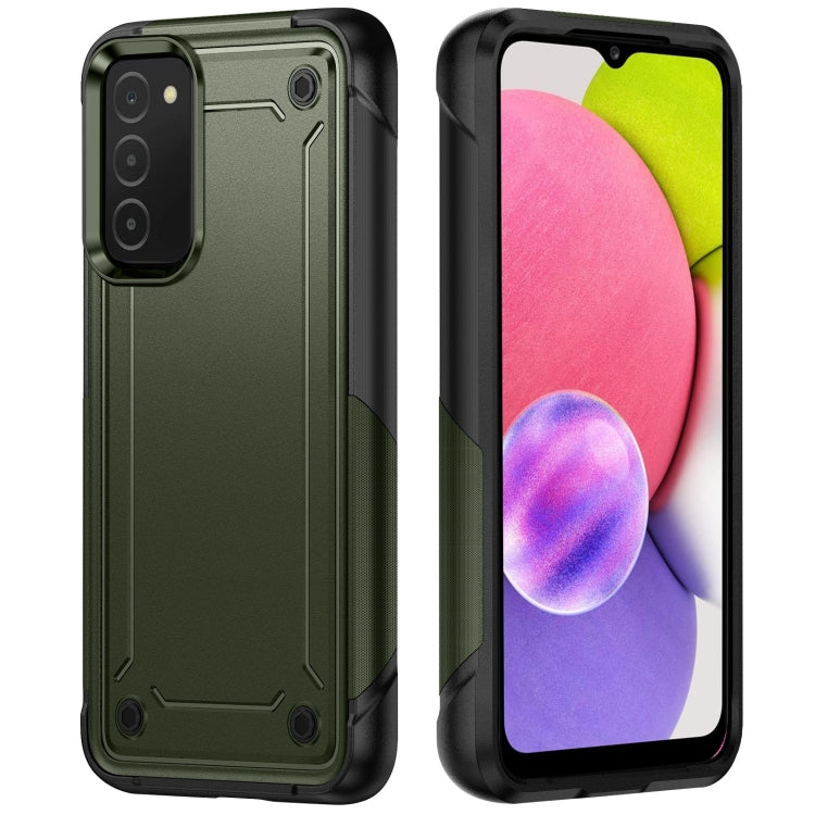 For Samsung Galaxy A03s 164mm India 2 in 1 Soft TPU Hard PC Phone Case