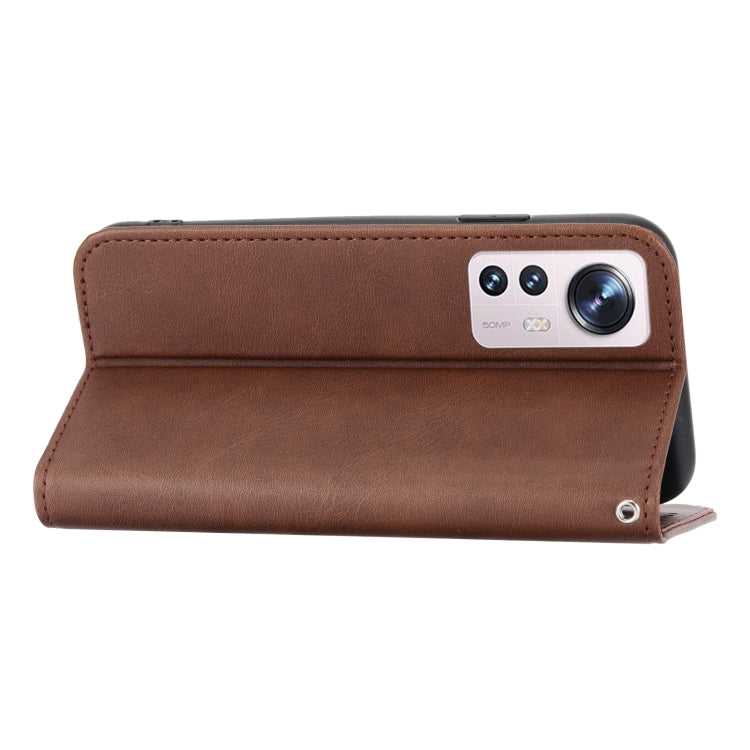 For Xiaomi 12T/12T Pro/Redmi K50 Ultra Cubic Grid Calf Texture Magnetic Closure Leather Phone Case