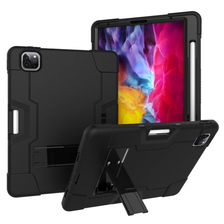 For iPad Pro 11 inch 2021 / 2020 Contrast Color Robot Shockproof Silicon + PC Protective Tablet Case with Holder & Pen Slot