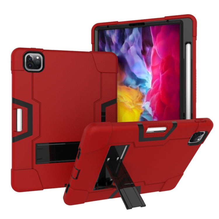 For iPad Pro 11 inch 2021 / 2020 Contrast Color Robot Shockproof Silicon + PC Protective Tablet Case with Holder & Pen Slot