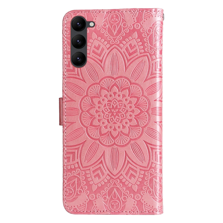 For Samsung Galaxy S23 5G Embossed Sunflower Leather Phone Case