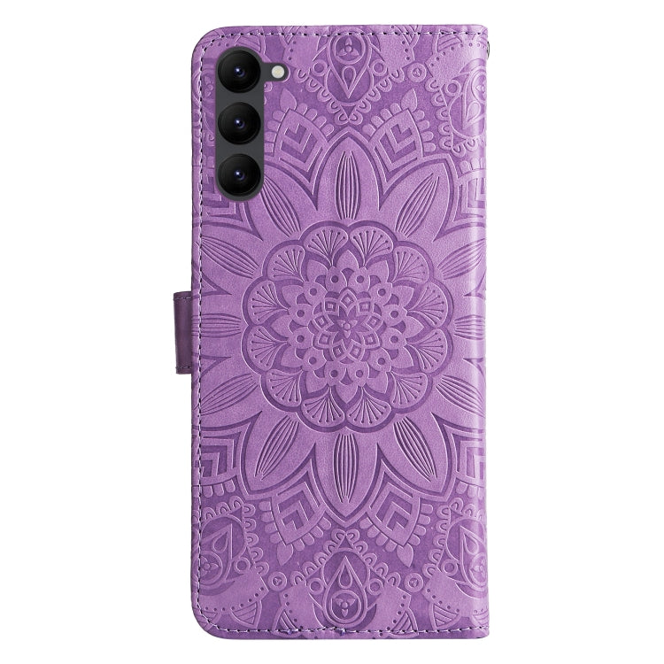 For Samsung Galaxy S23 5G Embossed Sunflower Leather Phone Case